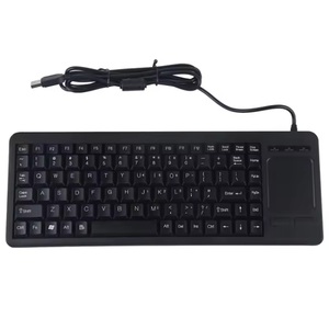 带触摸板的工业控制嵌入式塑料有线键盘 - Product Image 1