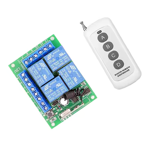 リレー受信モジュールDC 12V 10A 4CHワイヤレスリモコンスイッチ4チャンネルRF433MHzリモコン伝送 - Product Image 6