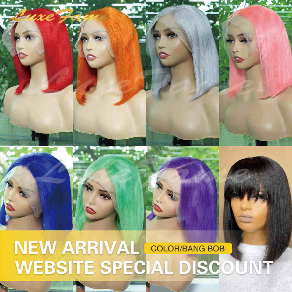 peluca bob de color