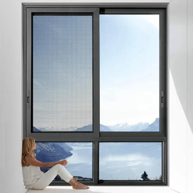 Ikeumin 2024 nfrc 최신 슬라이딩 창 디자인 보안 그릴 슬라이드 슬라이딩 알루미늄 유리 창 집