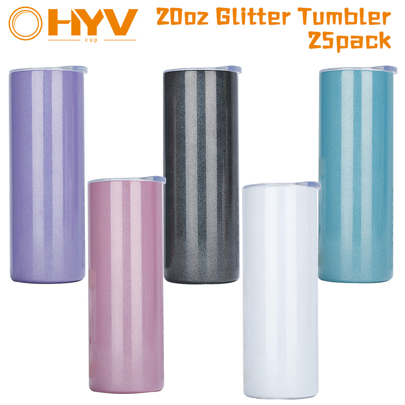20oz glitter tumbler-mix color