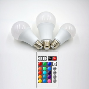 RGB renk A60 A65 A70 LED vida ampul uzaktan kumanda ile ev E27 uygulama için enerji tasarrufu atmosfer AC güç kaynağı - Product Image 2