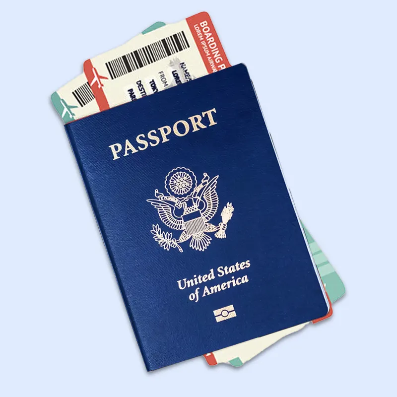 جواز سفر مخصص مطبوع عليه ألوان كاملة، كتيبات جواز سفر رياضية بغلاف من الجلد الصناعي حسب الطلب