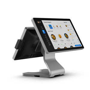 Универсальный способ оплаты (QR/карта) Универсальный 15,6 дюймов с двойным сенсорным экраном POS для супермаркета - Product Image 3