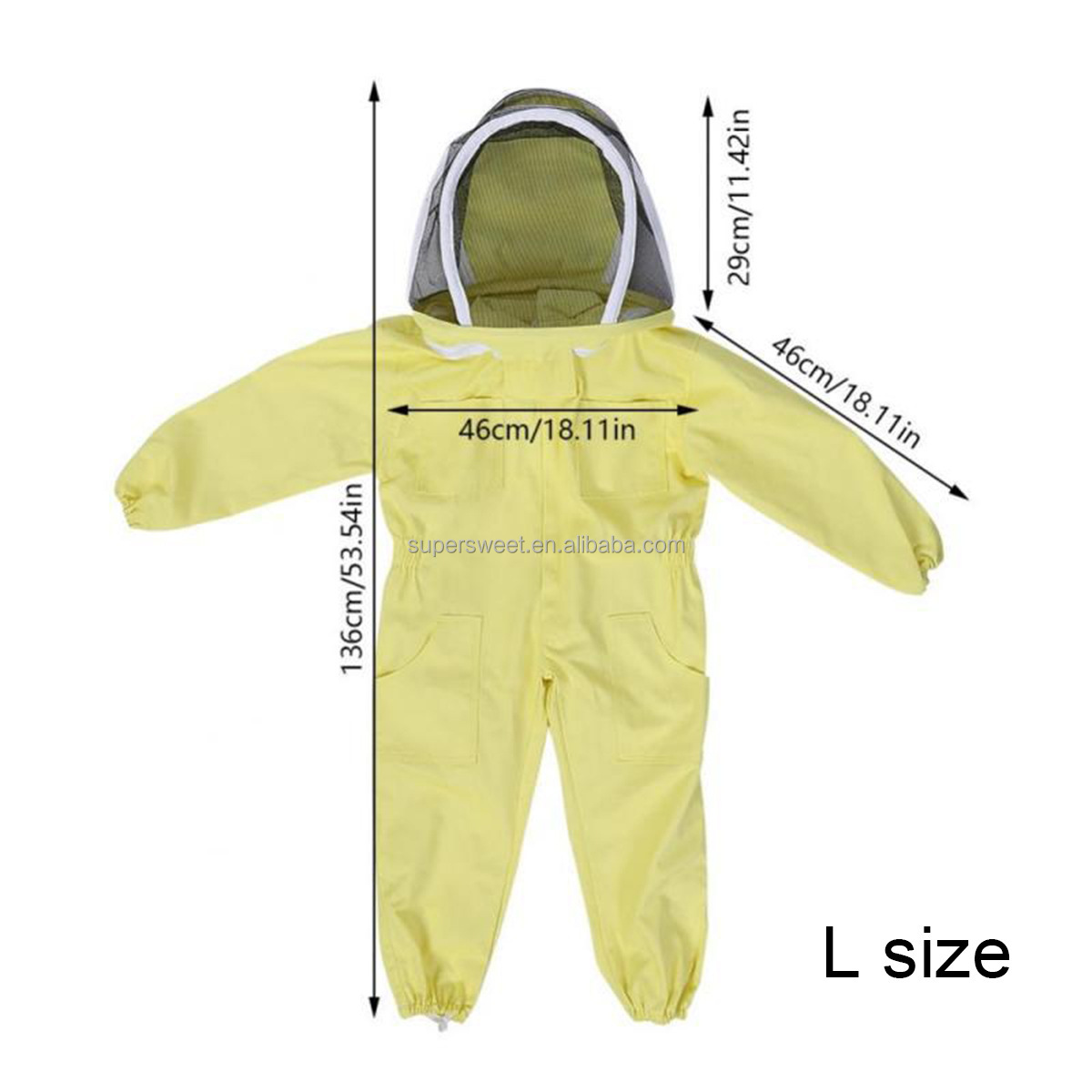 Apiculture Vented Beekeeping Clothing Suits ventilated Cotton Child Size Bee Suit Kids with Round Veil