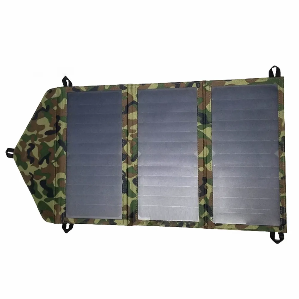 Panel surya 21W amplop pengisi daya, untuk ponsel mengisi daya panel fotovoltaik USB ganda pengisi daya surya portabel