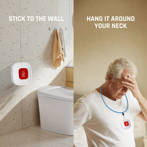 Button WiFi SOS <strong>with</strong> Neck <strong>String</strong> -Tuya Smart Life APP Compatible - Type-<strong>C</strong> USB - Rechargeable Battery - Product Image 6