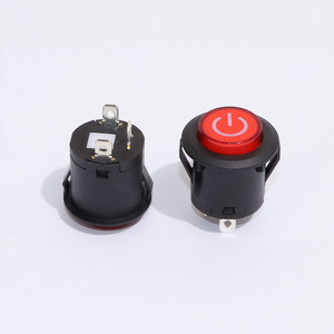 PBS-2 Plastic <strong>Button</strong> Switch 10A 250VAC LED Lighting <strong>Button</strong> Switch 22MM 3-pin Switch With Power Mark - Product Image 6