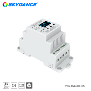 SKYDANCE DS DMX 512 giriş SPI çıkışı LED dekoder için dijital piksel LED ışıkları ile DIN ray tasarımı - Product Image 5