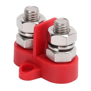 M6 M8 M10 Post <strong>Dual</strong> Double Stud Bus Bar Copper Stainless Steel Connector Battery Power Distribution Block <strong>Busbar</strong> for Motorcycle - Product Image 5