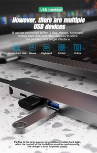 <strong>USB</strong> <strong>C</strong> Hub Multiport <strong>Adapter</strong> 4 in 1 with HDTV 4K <strong>Type</strong>-<strong>c</strong> 3.0 Ports and 100W Power Delivery Qianji HUB 5 in 1 for Laptop MacBook - Product Image 5