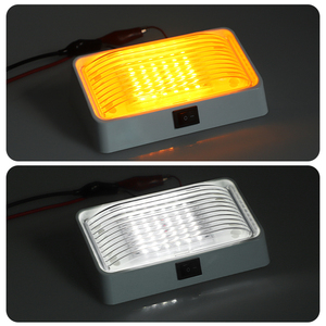 Deniz LED ışık karavan ve treyler için yeni 3W RV tavan armatürü 12V otomobil araç-çift kubbe tasarımı - Product Image 4