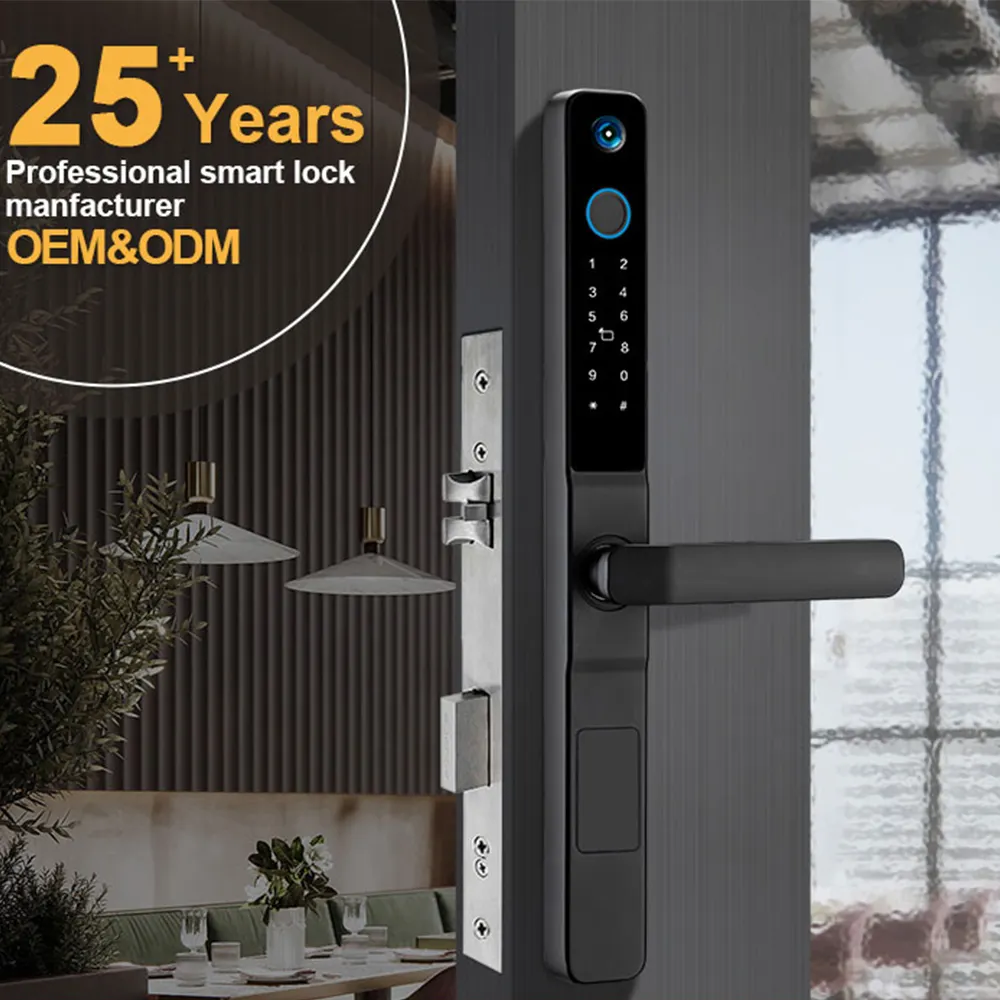 Tuya приложение Wi-Fi беспроводной пульт дистанционного управления Электронный умный дверной замок для профиля алюминиевая дверь