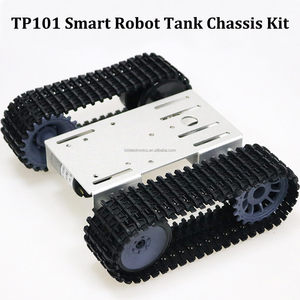 Elektrische Maschinen DIY Ketten roboter Auto Chassis Smart Tank Car Platform Kit für Arduins Raspberry Pi STEAM Silber - Product Image 3