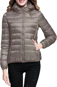 Women's Packable Down Jacket Lightweight Puffer Jacket Hooded Winter <strong>Coat</strong> - Product Image 2