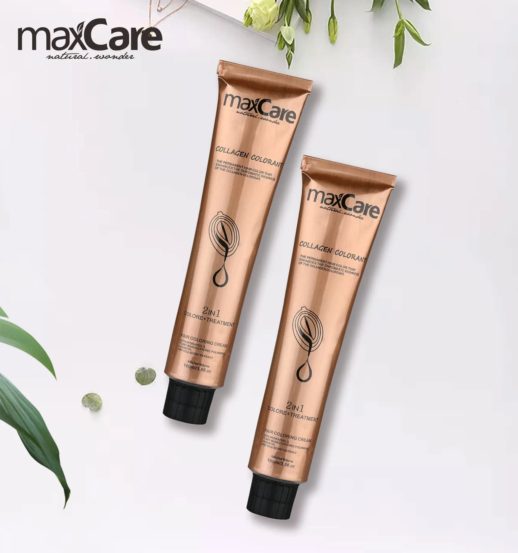 Maxcare-champú para tinte de pelo, Color blanco y negro, auténtico, fácil forma, tipo de origen, de alta calidad