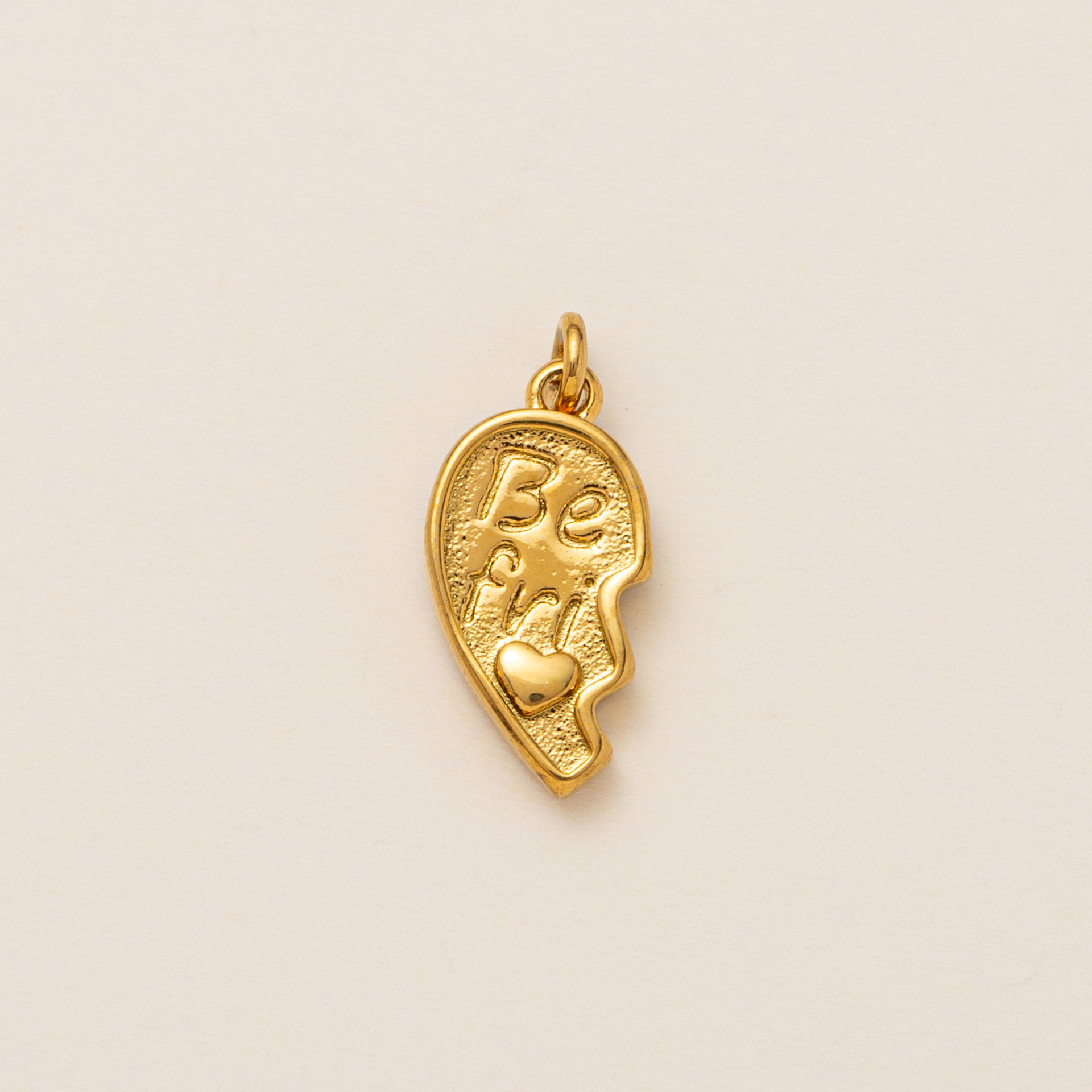 Collar de la amistad de oro 13 (corazón izquierdo) 7*7mm