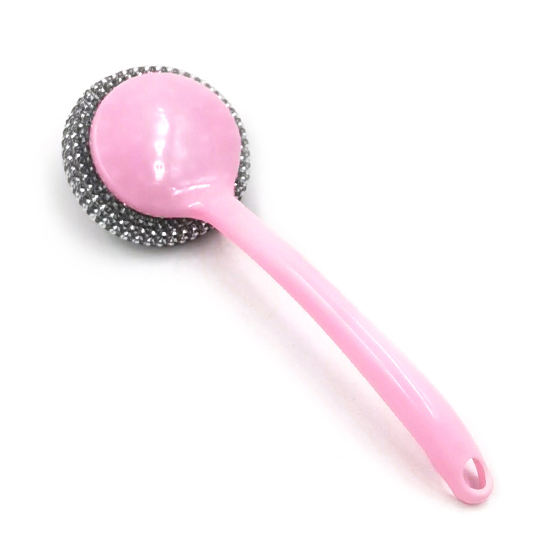 Long-handled steel wool pink C1TWR