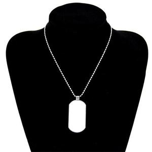 โลโก้สแตนเลสสตีลสีเงินป้ายยี่ห้อจี้สร้อยคอไอดีพิมพ์โลหะระเหิดเครื่องประดับว่างเปล่า - Product Image 1