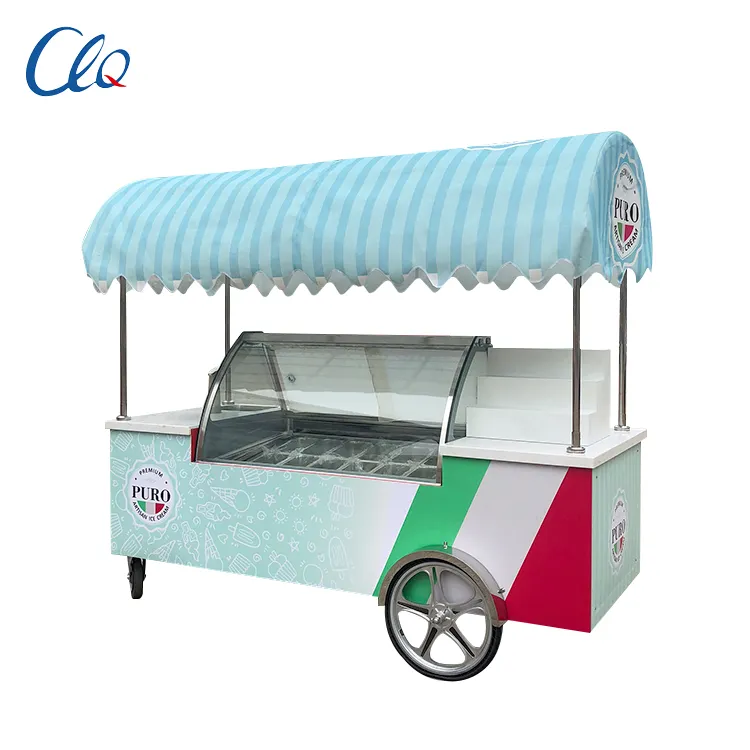 Escaparate de exhibición de suministro de fábrica congelador de helado, carrito de congeladores de helado de paleta