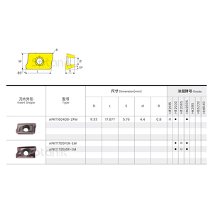 Insertos de punta de corte de alta calidad, herramienta de torneado APKT 1604, inserto de fresado de carburo para torno de fresado - Product Image 5