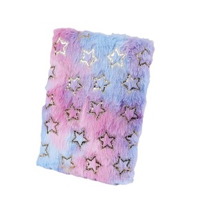 <strong>New</strong> Creative A5 Plush Notebook Colorful Star Printed Leather Journal Student Prize Diary for <strong>Writing</strong> - Product Image 3