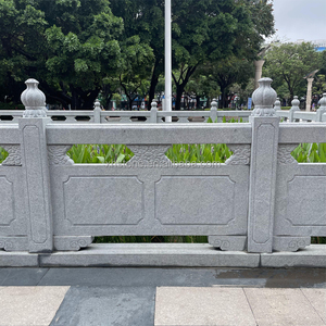 China Custom ized Design Outdoor Natur Granit Stein Carving Baluster und Relief Balustrade Geländer