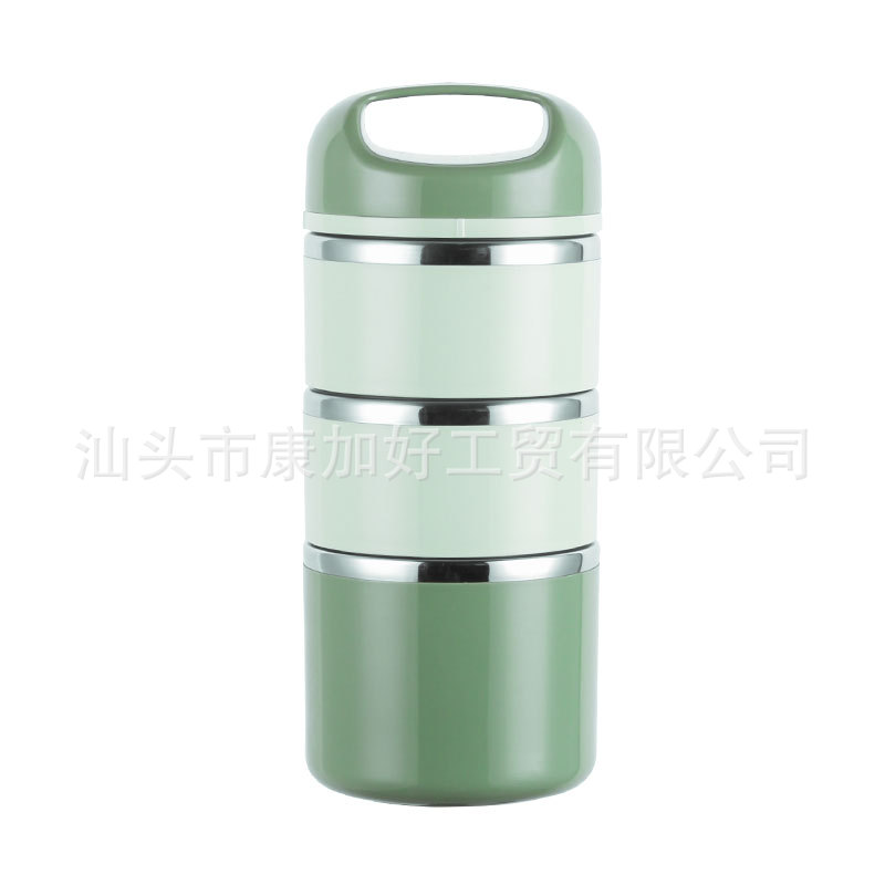 สีชมพู สีฟ้า และสีเขียว สามชั้น 1230ML