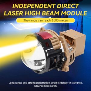 DGLS yeni 350 Bi LED ve lazer projektör Lens far çift işık araba lazer bi led projektör far lazer Auto Car için 6000K - Product Image 4
