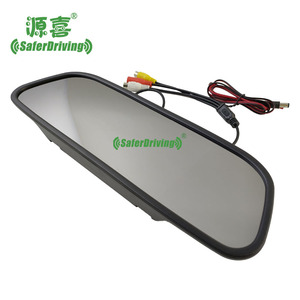 Espejo retrovisor para vehículo de 6 pulgadas, monitor de coche, pantalla LCD de entrada RCA de 2 canales, 12V-24V, pantalla con clip de montaje universal, - Product Image 2