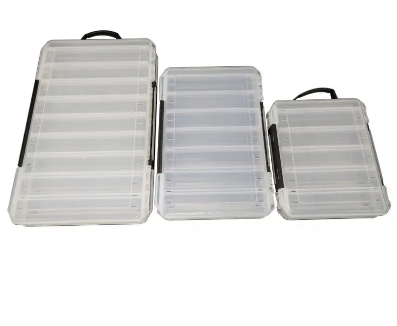 Boîtes de pêche en plastique dur à 3 plateaux/accessoires boîte de pêche au leurre, résine haute résistance, roche océan bateau de plage