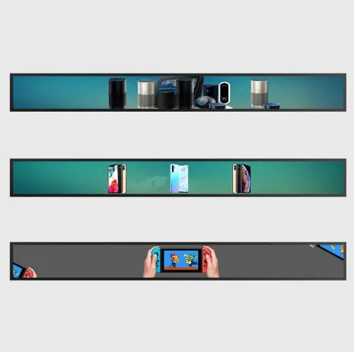 داخلي كامل لون الشاشة الرقمية لافتات الإعلان لاعب الجرف حافة فائقة واسعة الجرف شاشة عرض فيديو ليد