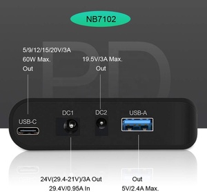 2025趋势产品新款超薄定制智能大笔记本电源17500毫安带USB DC C型 - Product Image 3
