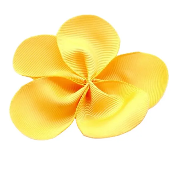 Wholesale Handmade Personalised Grosgrain Ribbon Five Pieces Petal Flowers Hair clip - Buy Ribbon Flower
