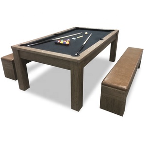 <strong>3</strong> in 1 <strong>Multi</strong> <strong>Game</strong> Dinner Billiard <strong>Table</strong> Pool <strong>Table</strong> <strong>With</strong> Dinner Top and Sofa Benches <strong>With</strong> Storage <strong>Function</strong> - Product Image 1