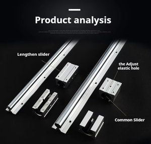 Venta caliente SBR16UU Sistema de movimiento lineal de aluminio Riel de guía lineal Bloque deslizante Cojinete de bloque deslizante en Beari - Product Image 5
