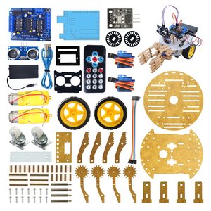 4WD Mechanical Robot Arm Kit mit Smart Robot Car R3 STEM Funks teuerung spielzeug aus Leiterplatte für Raspberry Pi-Benutzer