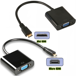 Mini Micro <strong>HDMI</strong> <strong>to</strong> VGA Adapter Converter Mini <strong>HDMI</strong> Conversion Cable 1080P Micro <strong>HDMI</strong> Male <strong>to</strong> VGA Female for PC <strong>Computer</strong> Laptop