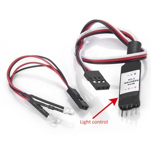 ชิ้นส่วนอัปเกรดรถยนต์ CH2โมดูลควบคุมแสงไฟหน้า LED สำหรับรถตีนตะขาบบังคับวิทยุ1/24แกน SCX24 - Product Image 2