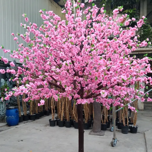 Different types of flower trees plastic artificial silk cherry blossom tree wedding tree