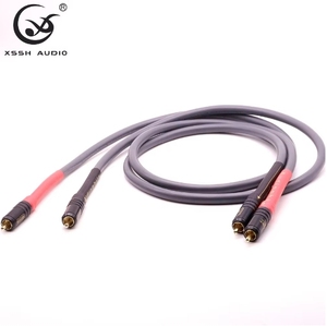 信号线XSSH YIVO音响低音炮互连HIFI 2芯OFC 8毫米专业音频RCA电缆，带WBT RCA插头 - Product Image 2