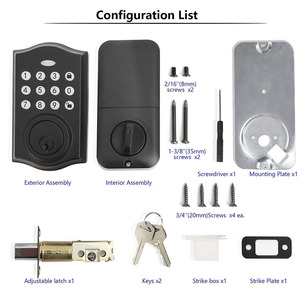 US-Profil Smart Electronic Deadbolt Lock Con Keys Passwort Digitale Tastatur Keyless Entry Haustür schloss - Product Image 6