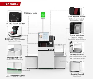 Siêu thị trung tâm mua sắm hàng tạp hóa không dùng tiền mặt Tự Thanh toán thiết bị đầu cuối kiosk máy tự thanh toán POS - Product Image 2