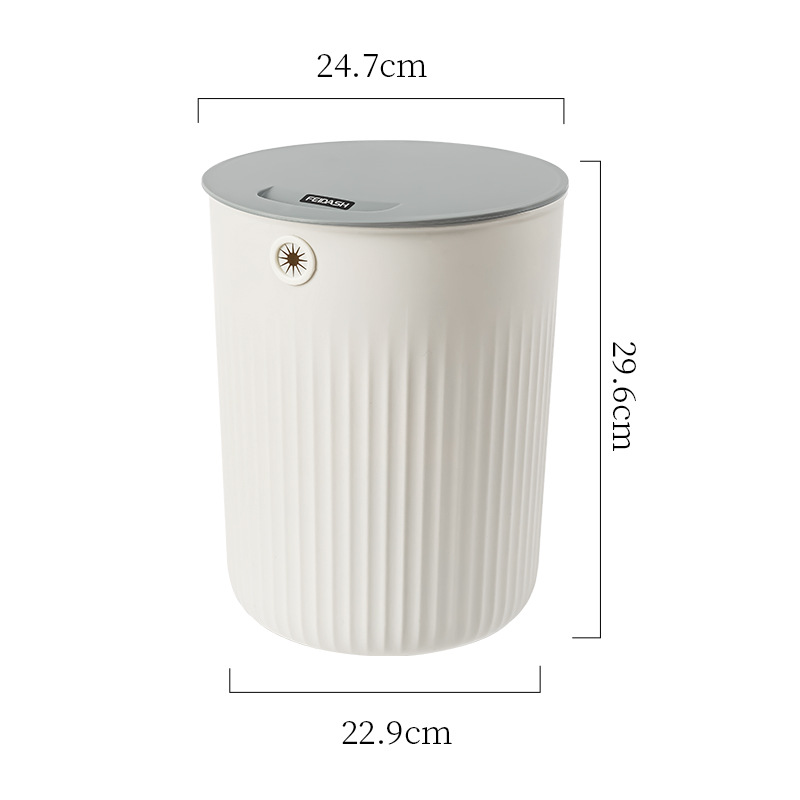 TG5130 White/Grey 10L Round Drum with Lid