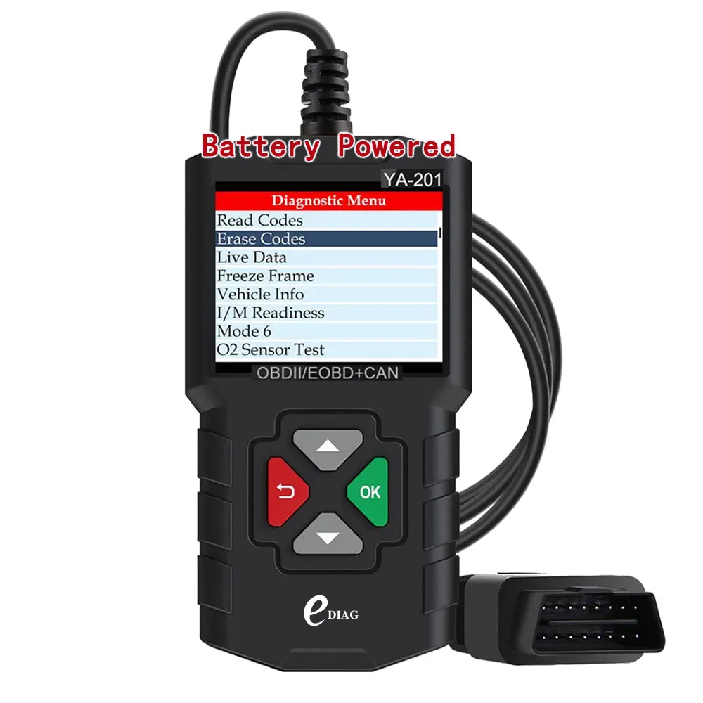 EDIAG YA201 2024 Auto diagnose tools canner Überprüfen Sie den Motorfehler-Code leser Volle OBDII-Funktionen 10 Modi Obd2 O2-Sensortest