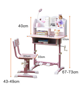 RHS-DC19 taşınabilir masa ve sandalye katlanır çocuklar çocuk plastik çalışma masası ve sandalye okuma yazma için Set - Product Image 2