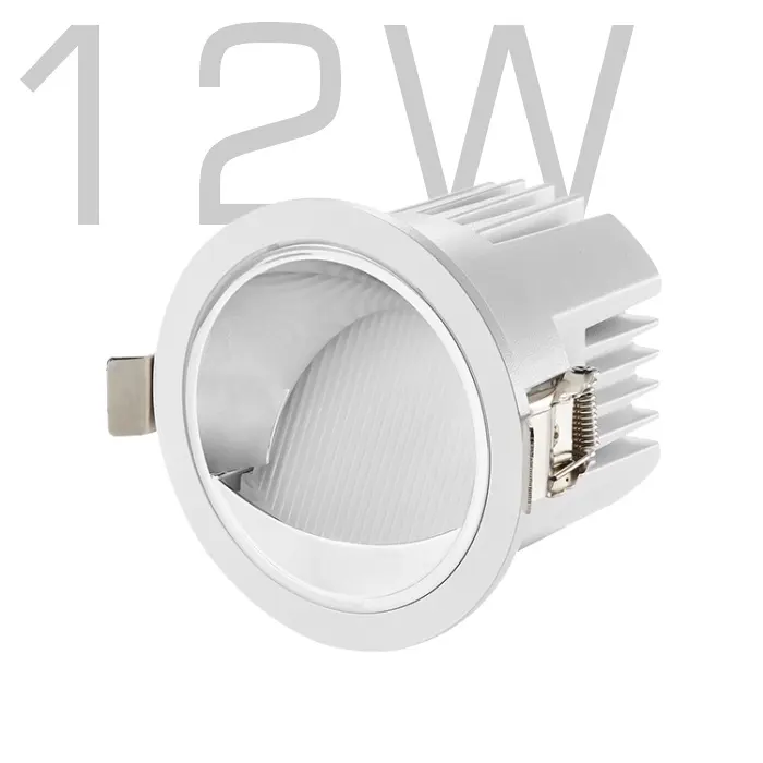 12W Polarized Downlight Anti Glare Ceiling Flush Mount Recessed Down LED Spot Lighting Recessed Downlight Wall Washer
