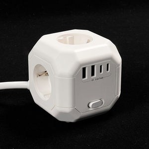 2025新款8合1魔方法国标准电源魔方35W USB c型壁式充电器电源魔方插座 - Product Image 5