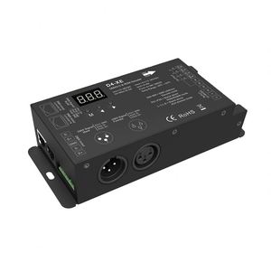 D4-XE 4-канальный RGBW DMX 512 RDM декодер PWM частота XLR3 RJ45 RGB DMX512 Контроллер Цифровой Зеленый терминал - Product Image 1