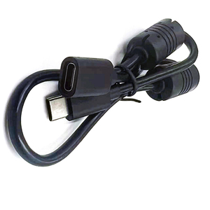 Toptan özel dayanıklı korumalı USB Typc C erkek çift ferritler ile USB-C kadın kordon kablosu - Product Image 2